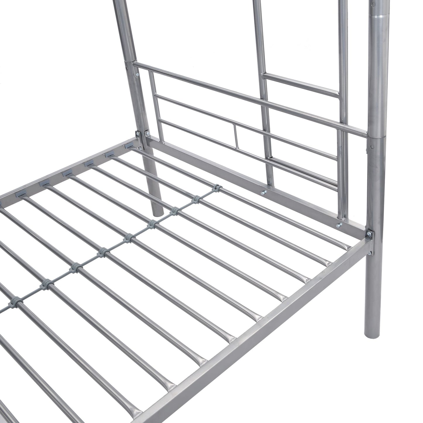 Bunk Bed Twin Over Twin Size with 2 Ladders and Full-Length Guardrail | Twin Bunk Beds for Kids
