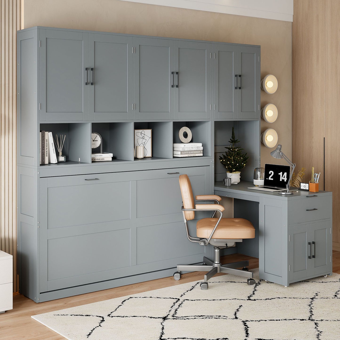 Twin Size Murphy with Closet | Murphy Bed for Kids