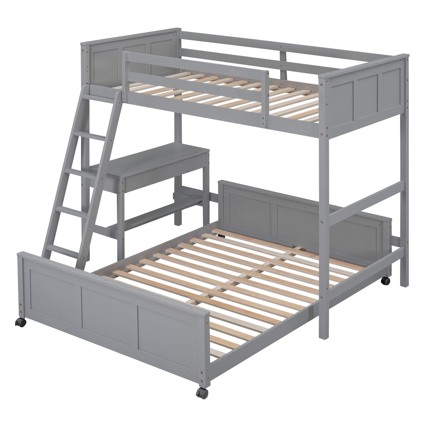 Twin Over Full Bunk Bed with Desk | Twin Bunk Beds for Kids