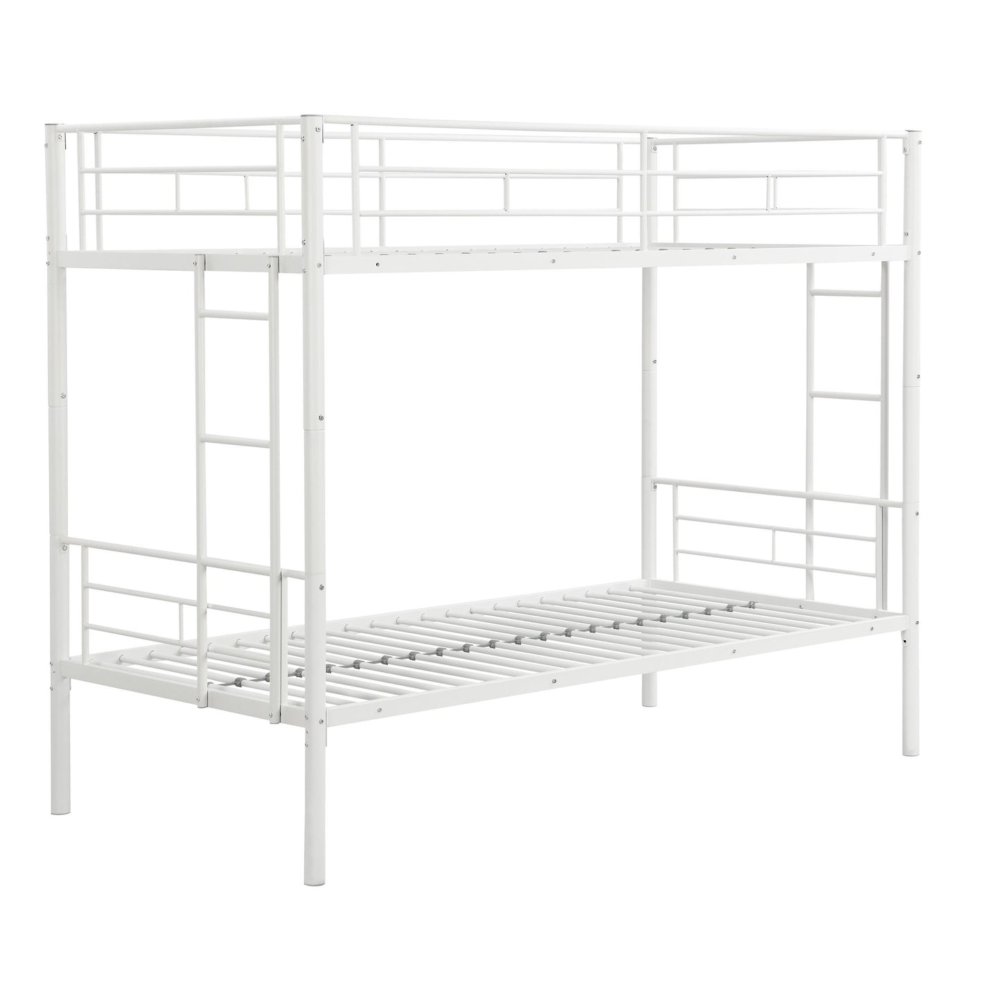 Bunk Bed Twin Over Twin Size with 2 Ladders and Full-Length Guardrail | Twin Bunk Beds for Kids