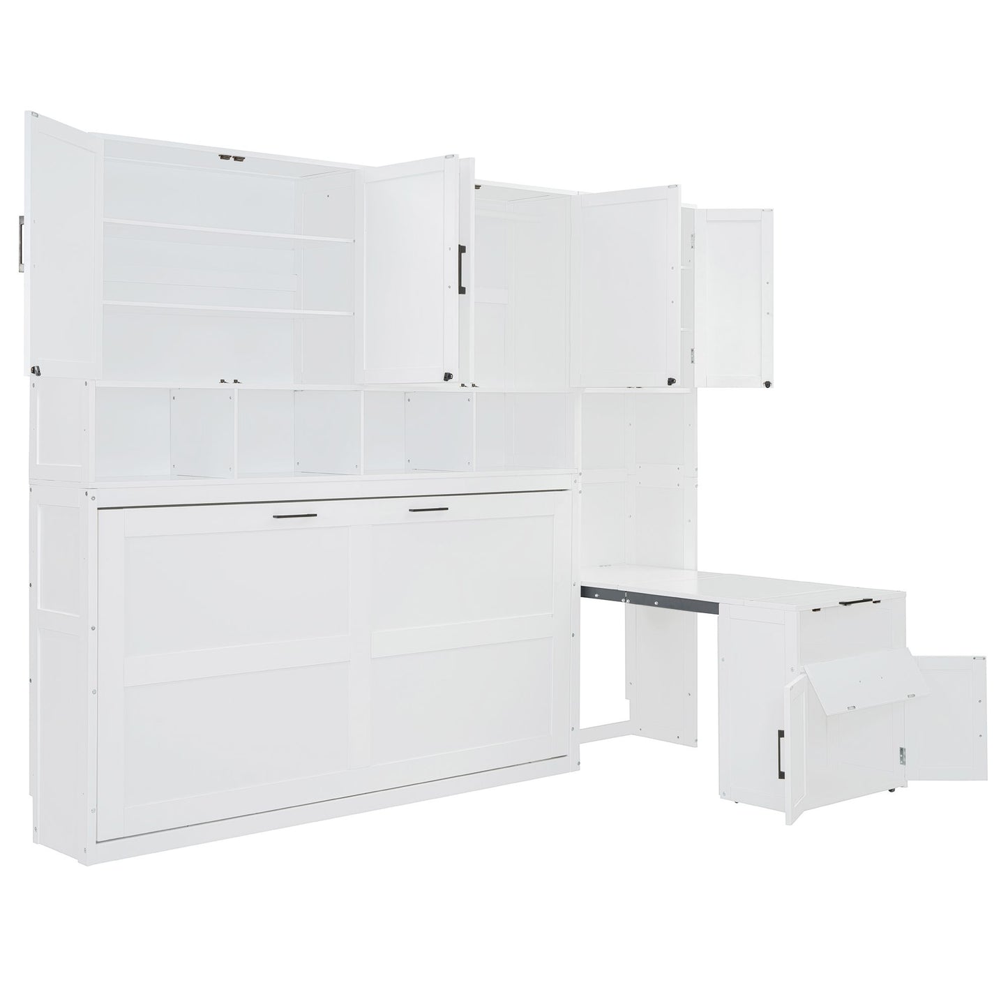 Twin Size Murphy Bed with Closet, Drawers & Desk | Murphy Bed for Kids