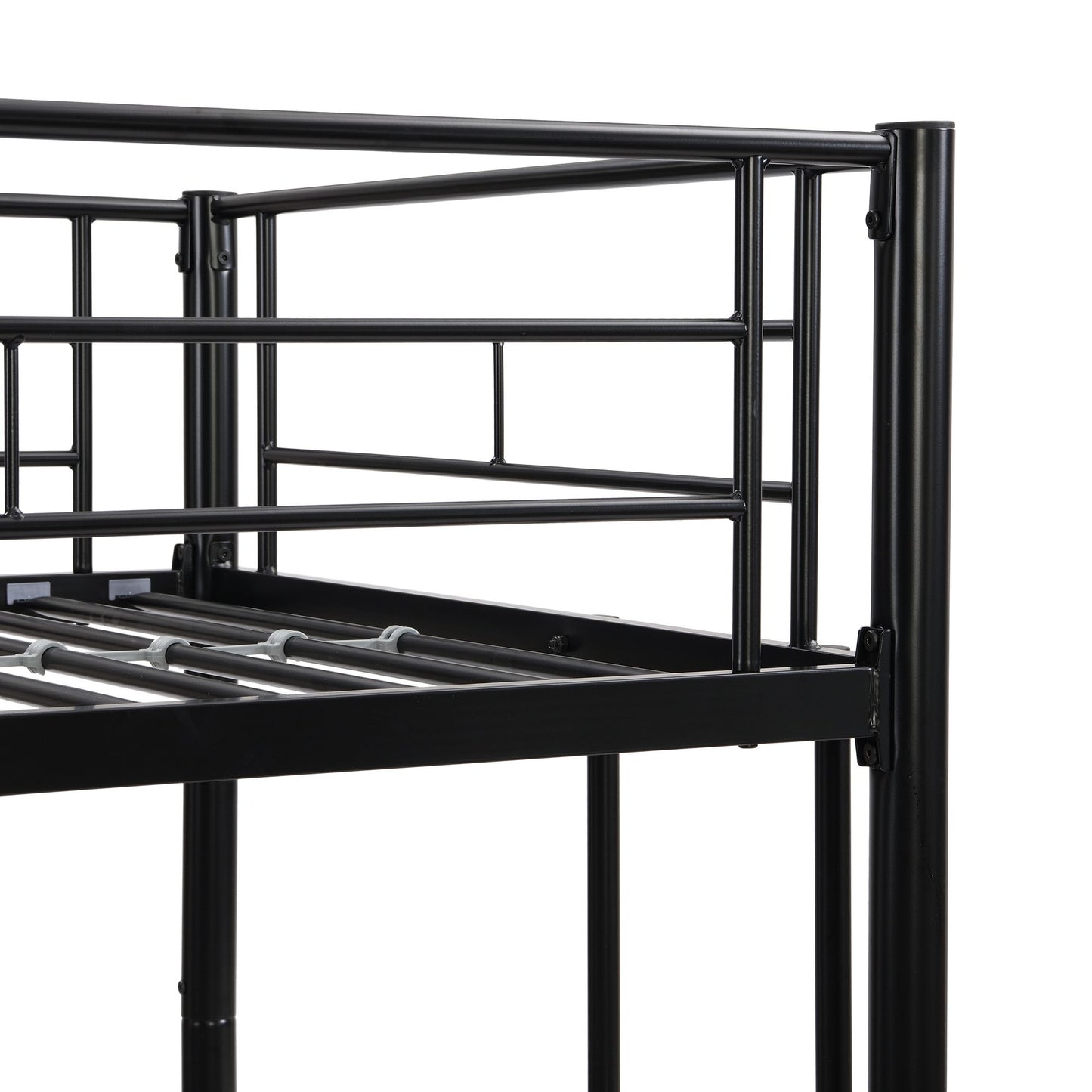 Bunk Bed Twin Over Twin Size with 2 Ladders and Full-Length Guardrail | Twin Bunk Beds for Kids