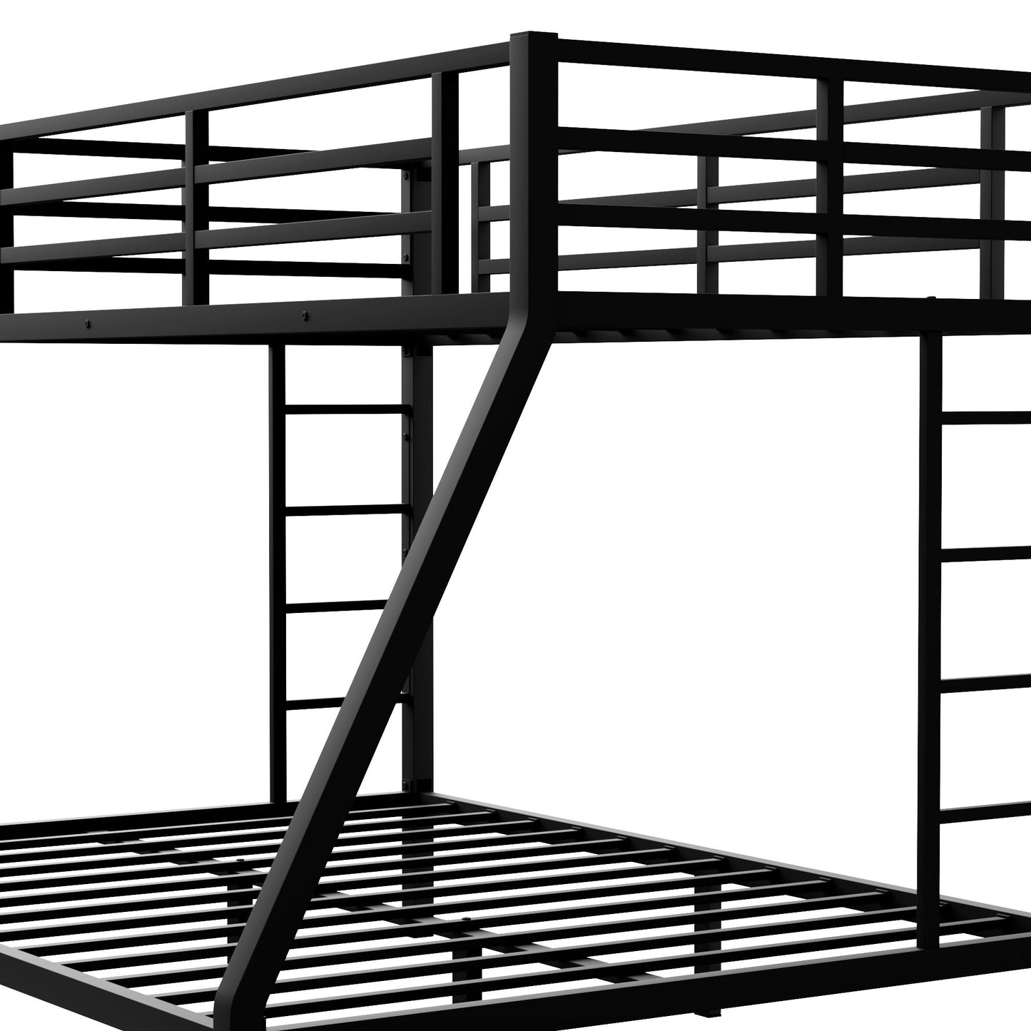 Bunk Bed for Teens and Adults | Twin Over Queen Bunk Bed Metal