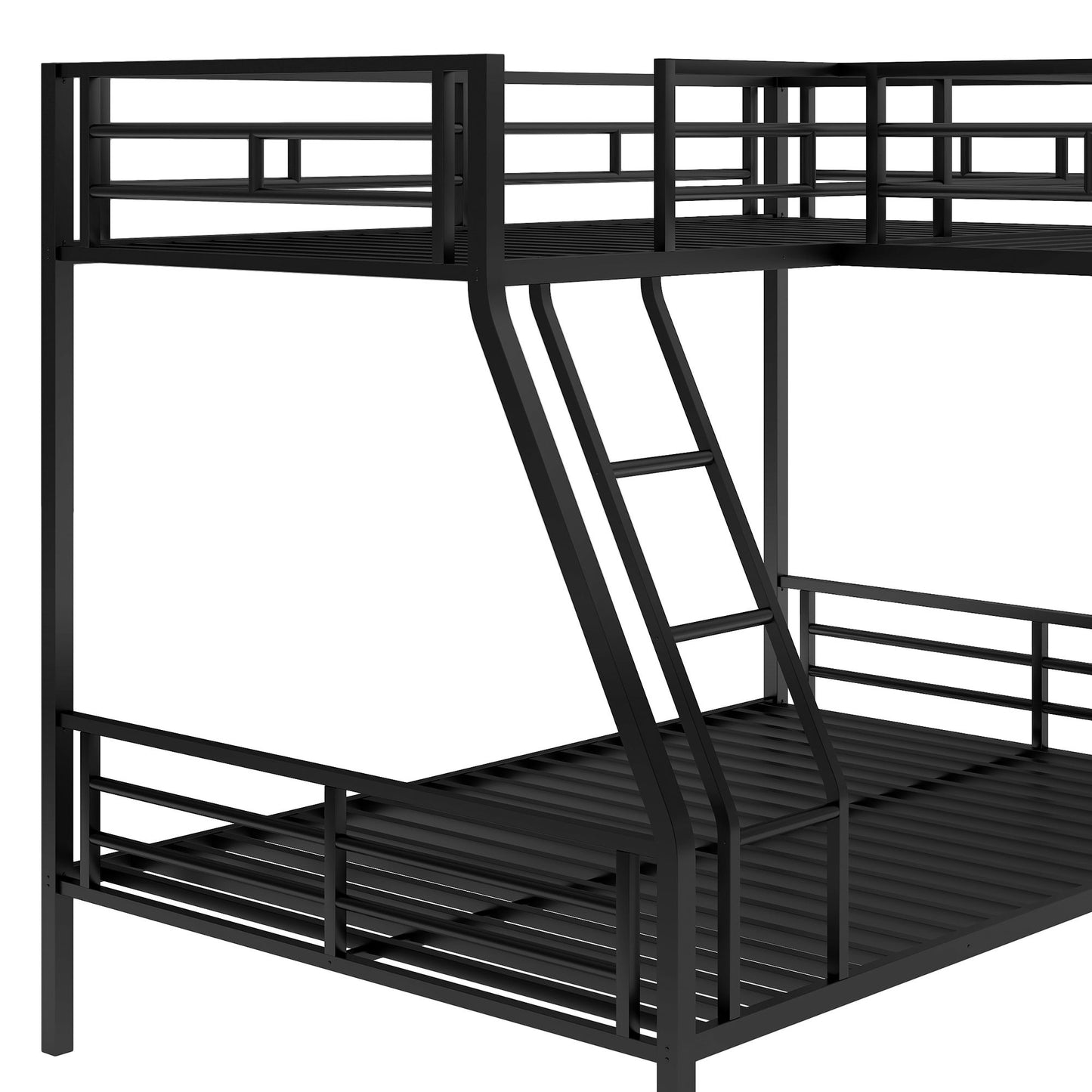 Twin over Full Bunk Bed with Attached Twin Loft Bed and Desk | Twin Bunk Beds for Kids