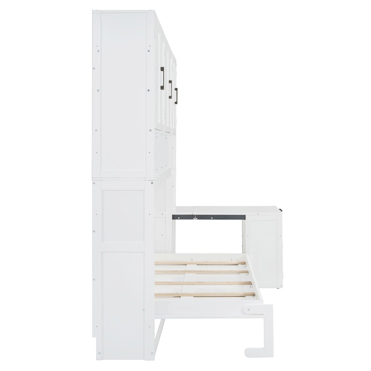 Twin Size Murphy Bed with Closet, Drawers & Desk | Murphy Bed for Kids