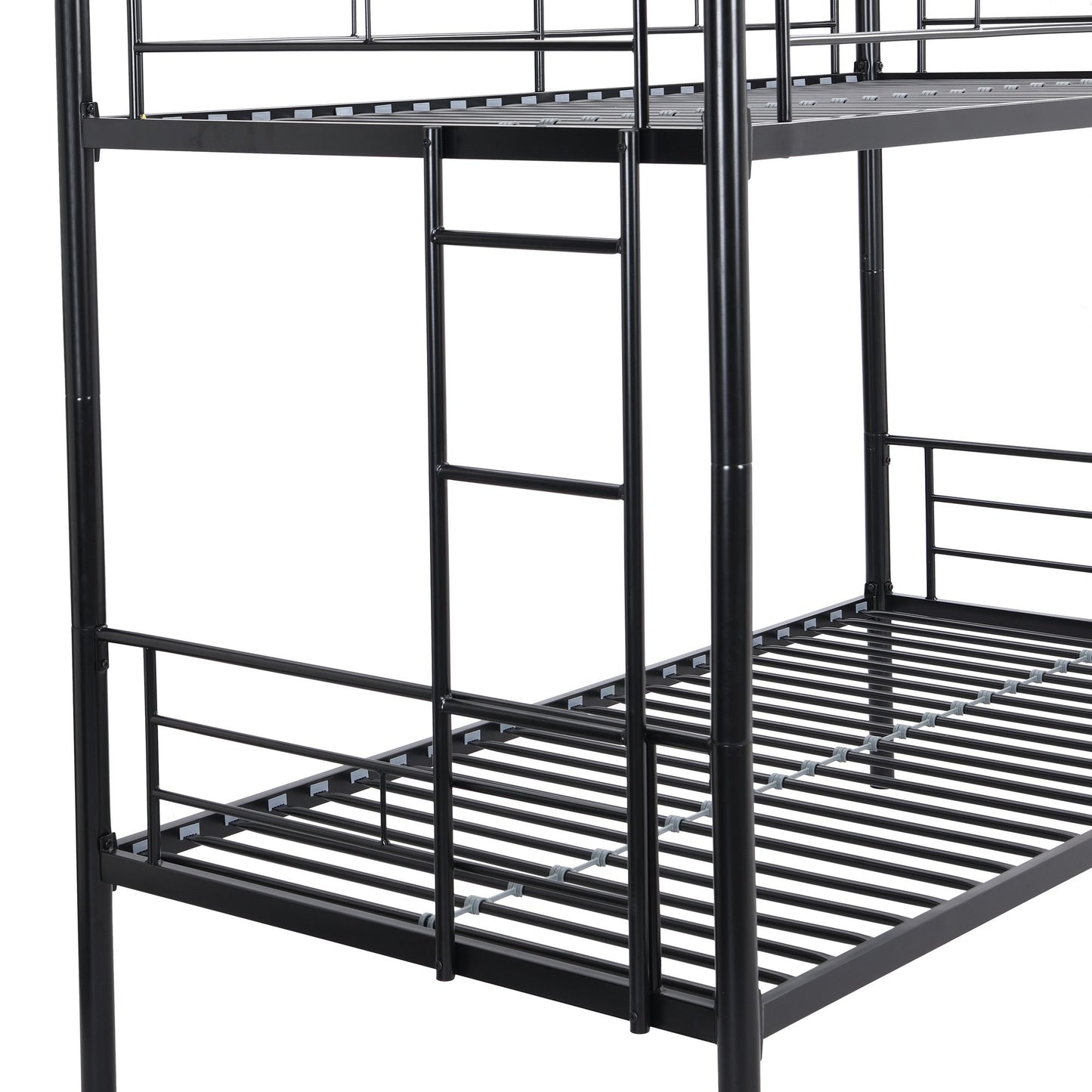 Bunk Bed Twin Over Twin Size with 2 Ladders and Full-Length Guardrail | Twin Bunk Beds for Kids