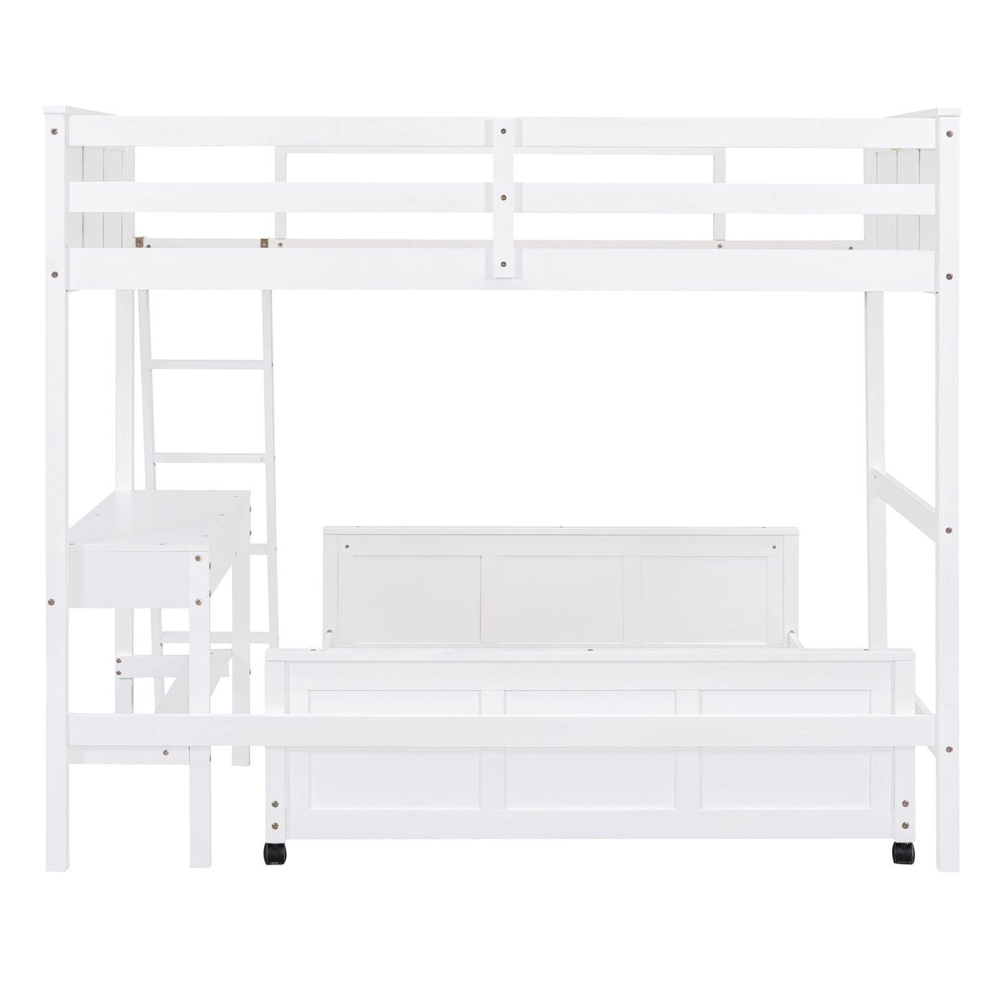 Twin Over Full Bunk Bed with Desk