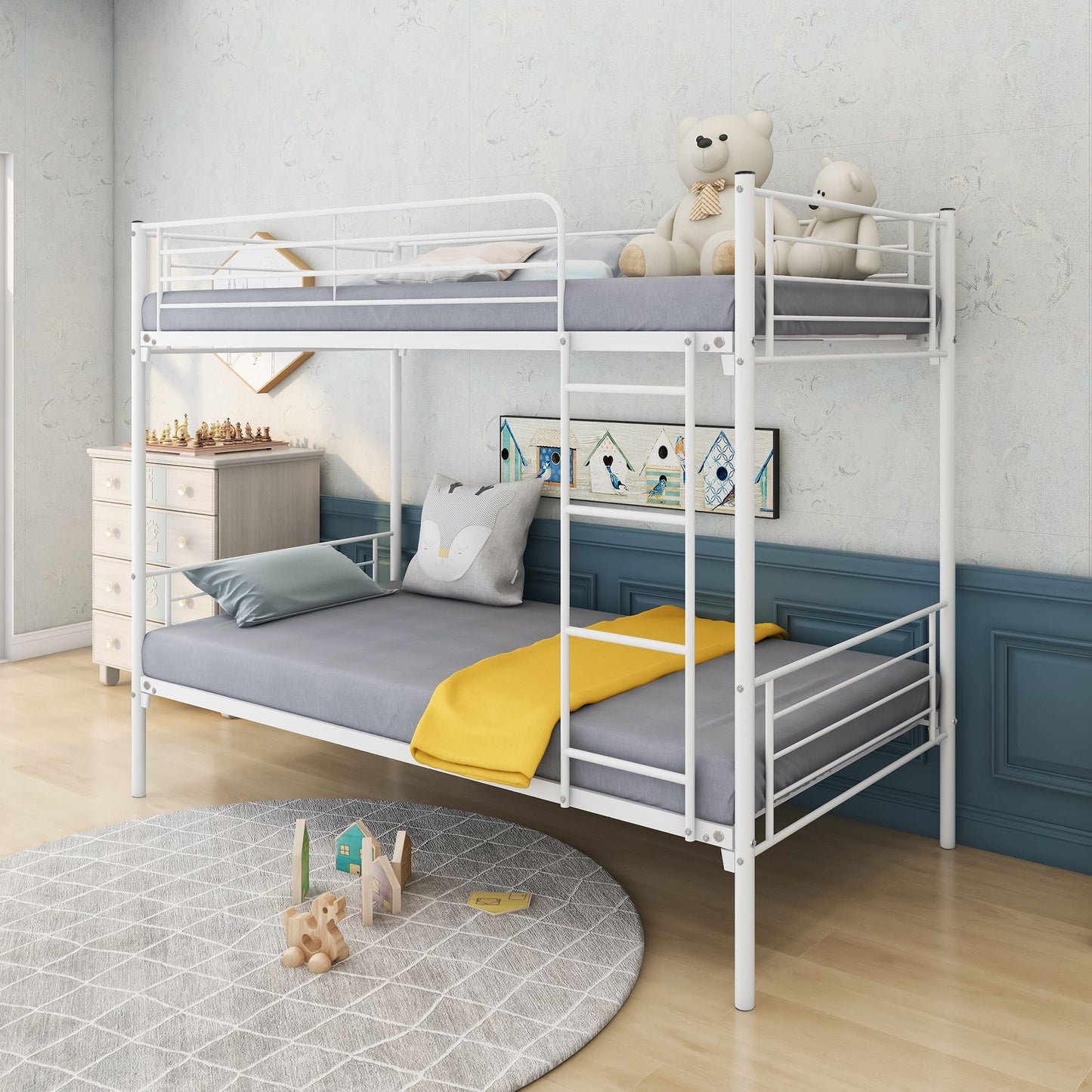 Twin-Over-Twin Bunk Bed with Ladder | Twin Bunk Beds for Kids