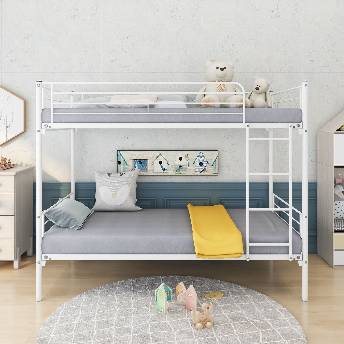 Twin-Over-Twin Bunk Bed with Ladder | Twin Bunk Beds for Kids