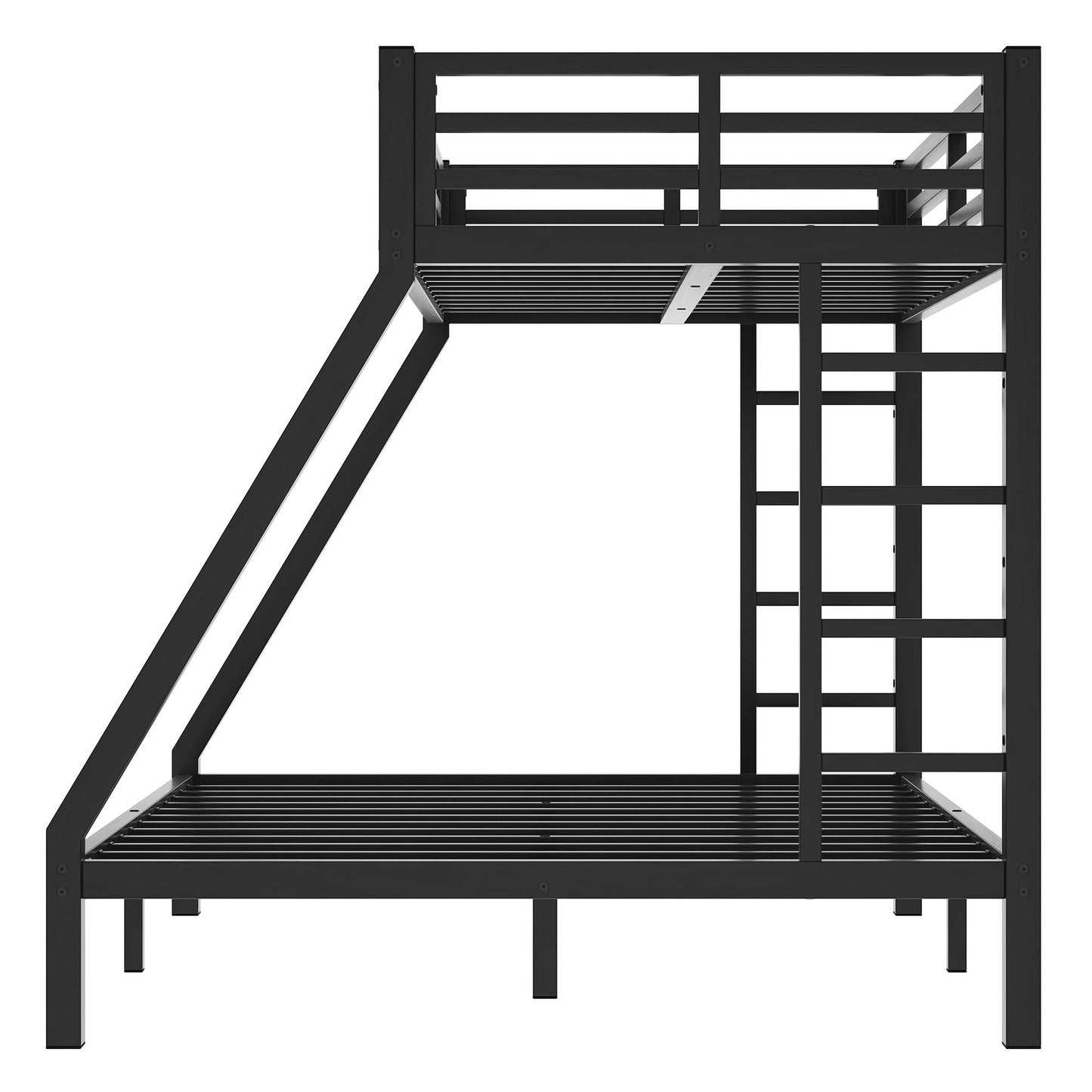 Bunk Bed for Teens and Adults | Twin Over Queen Bunk Bed Metal