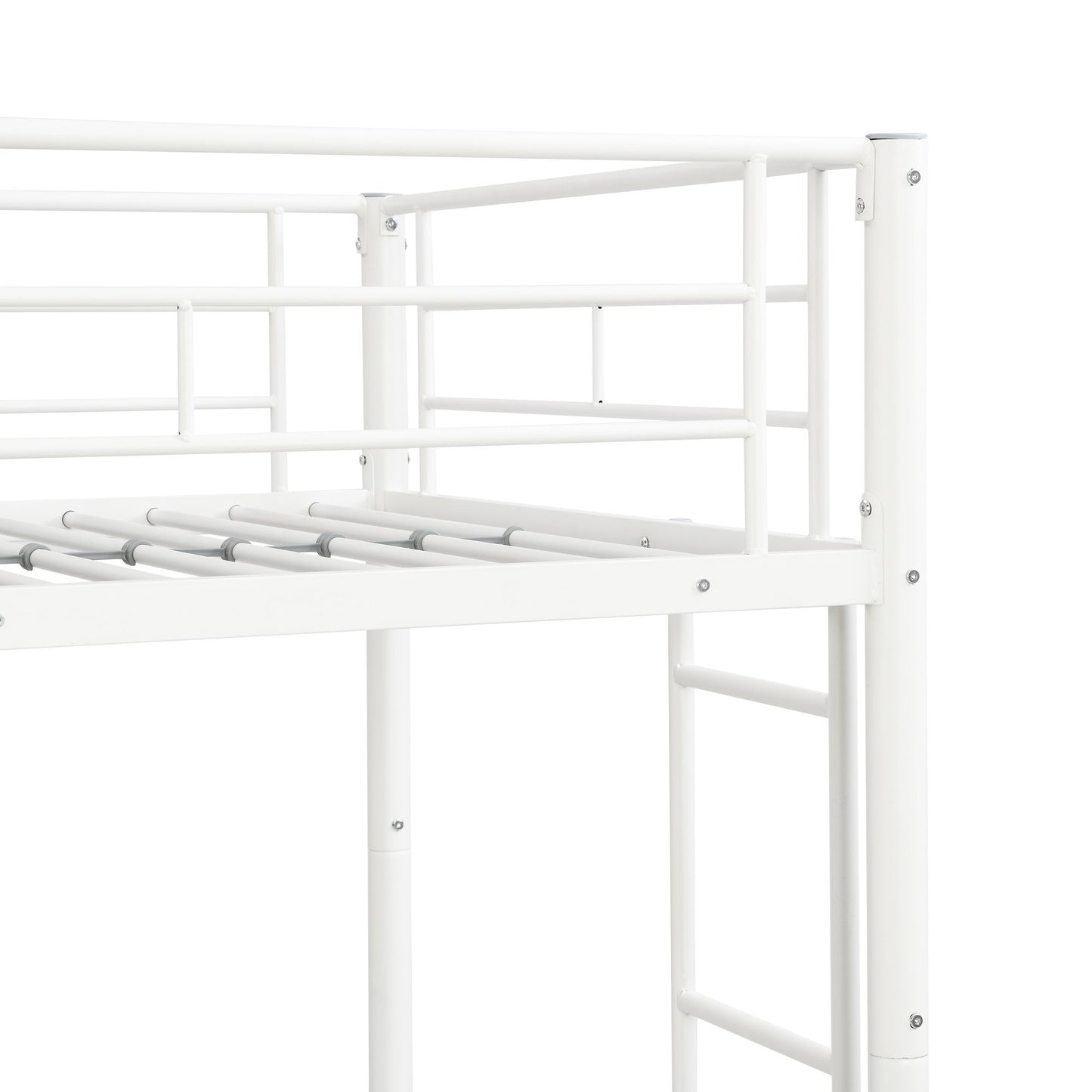 Bunk Bed Twin Over Twin Size with 2 Ladders and Full-Length Guardrail | Twin Bunk Beds for Kids