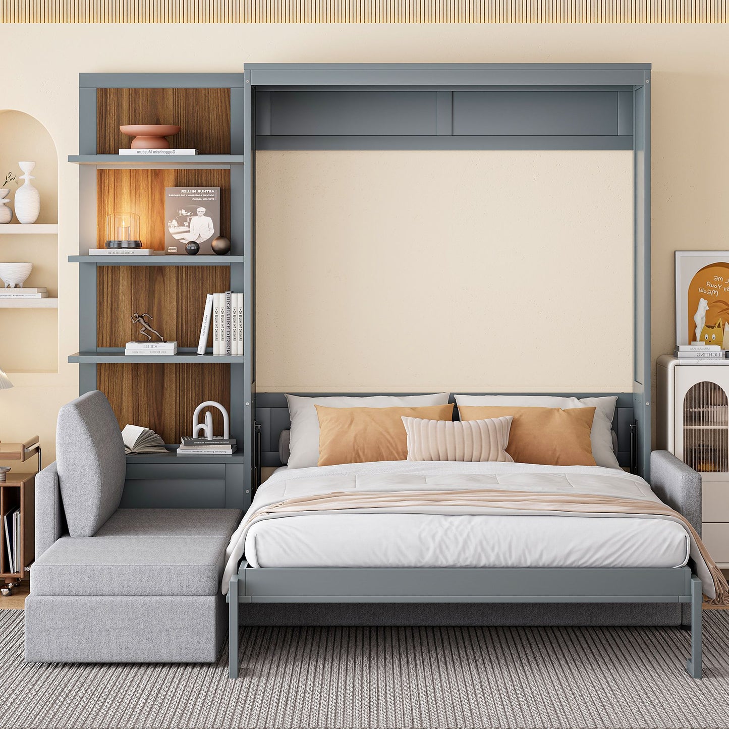 Queen Size Murphy Bed with Sofa | Murphy Bed