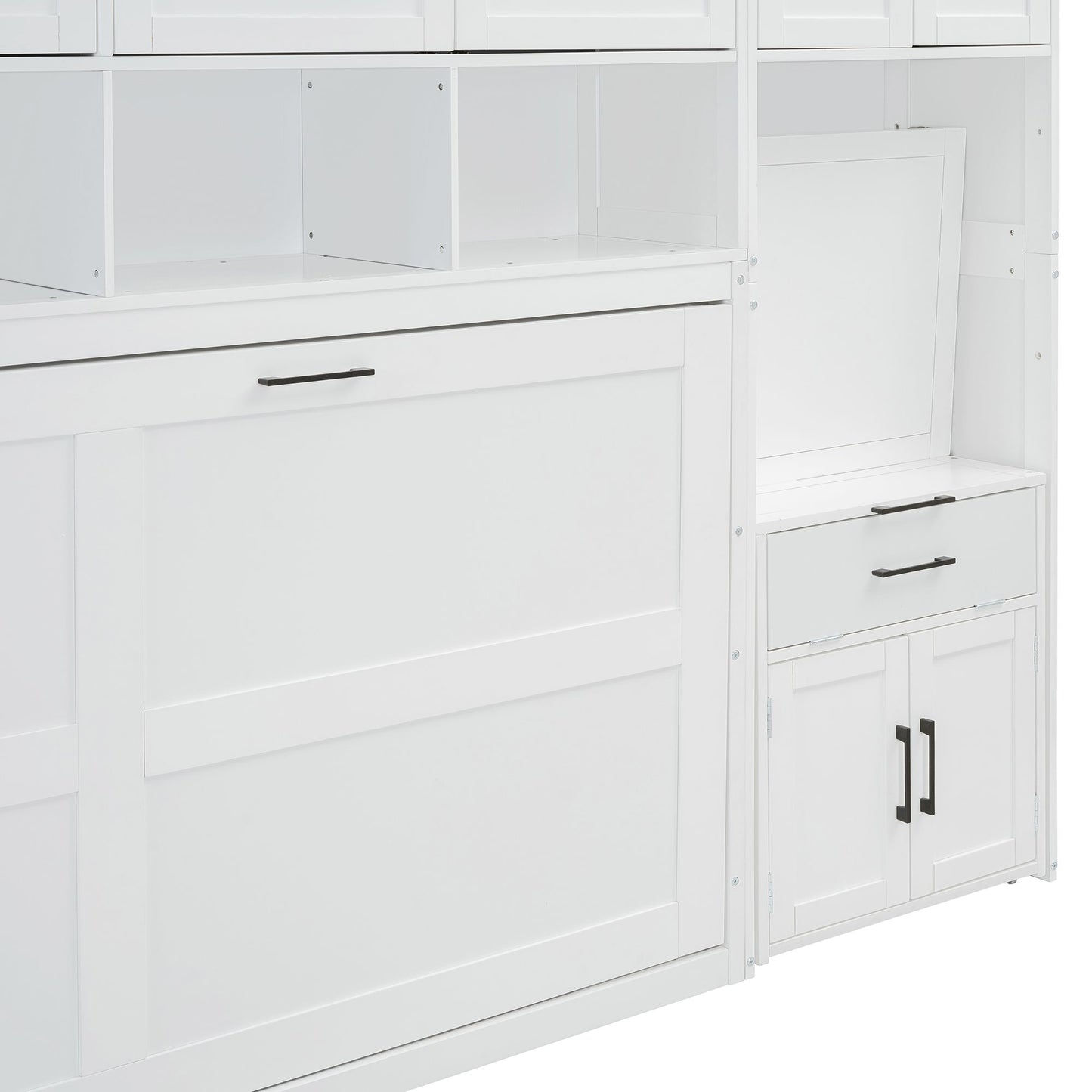 Twin Size Murphy Bed with Closet, Drawers & Desk | Murphy Bed for Kids