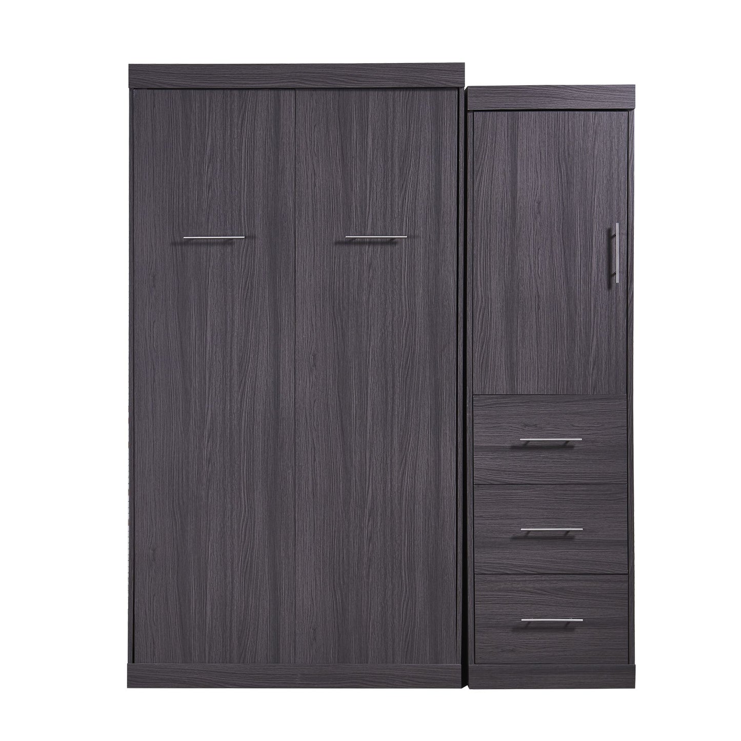 Twin Size Murphy Bed with Wardrobe and Drawers | Murphy Bed for Kids