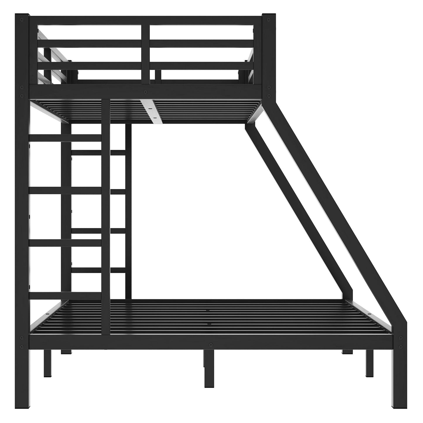 Bunk Bed for Teens and Adults | Twin Over Queen Bunk Bed Metal