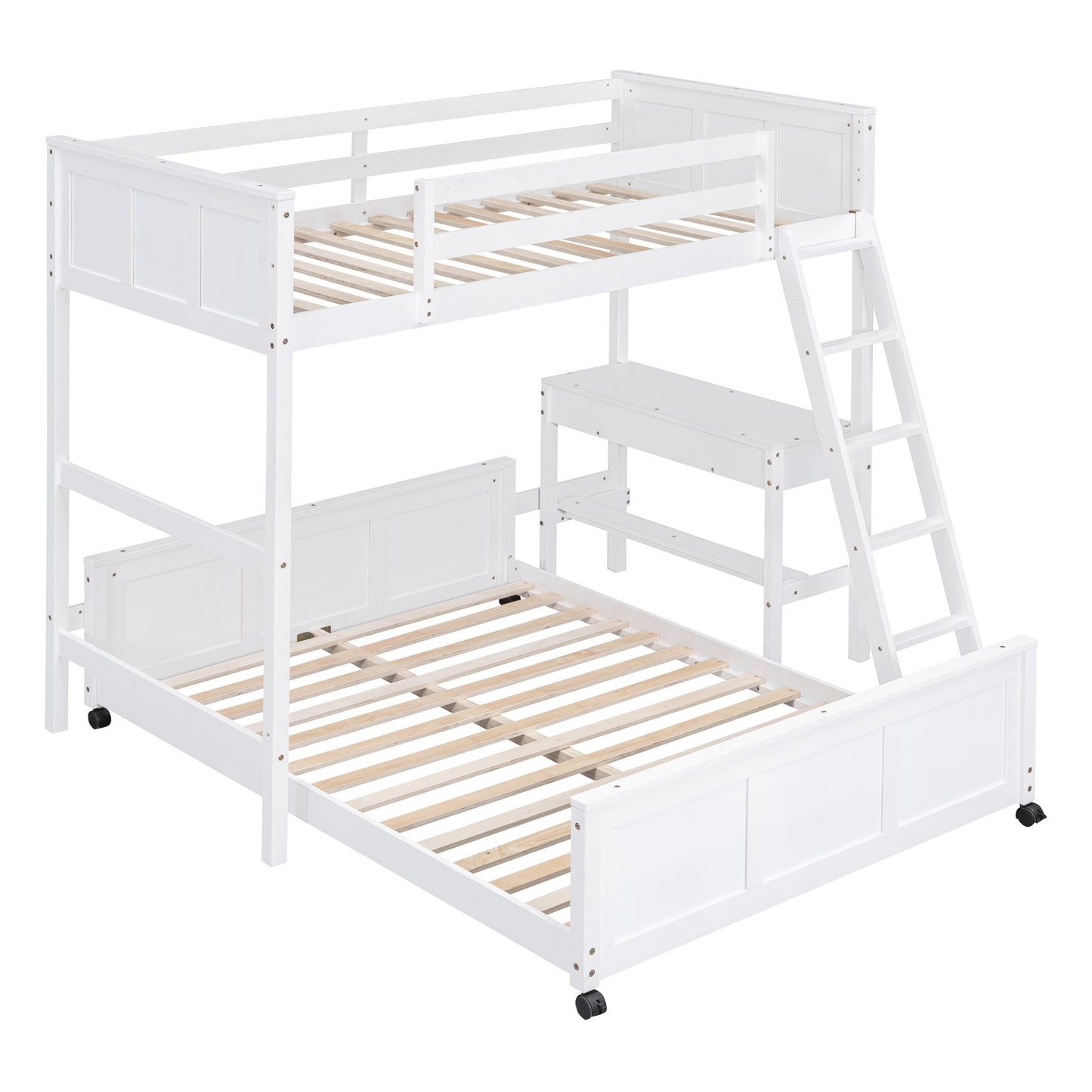 Twin Over Full Bunk Bed with Desk