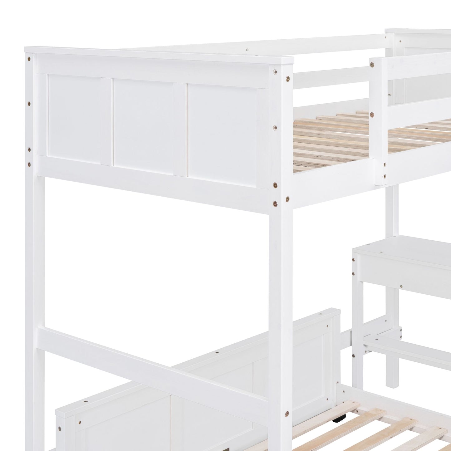 Twin Over Full Bunk Bed with Desk