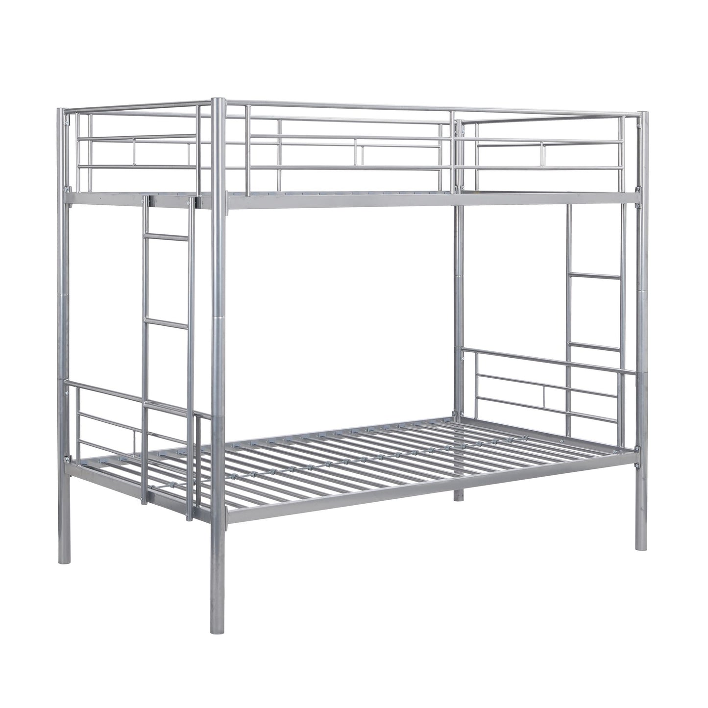 Bunk Bed Twin Over Twin Size with 2 Ladders and Full-Length Guardrail | Twin Bunk Beds for Kids