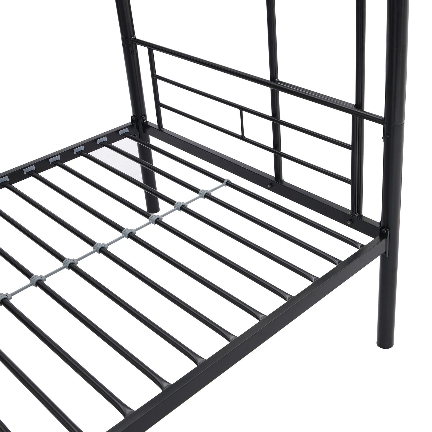 Bunk Bed Twin Over Twin Size with 2 Ladders and Full-Length Guardrail | Twin Bunk Beds for Kids