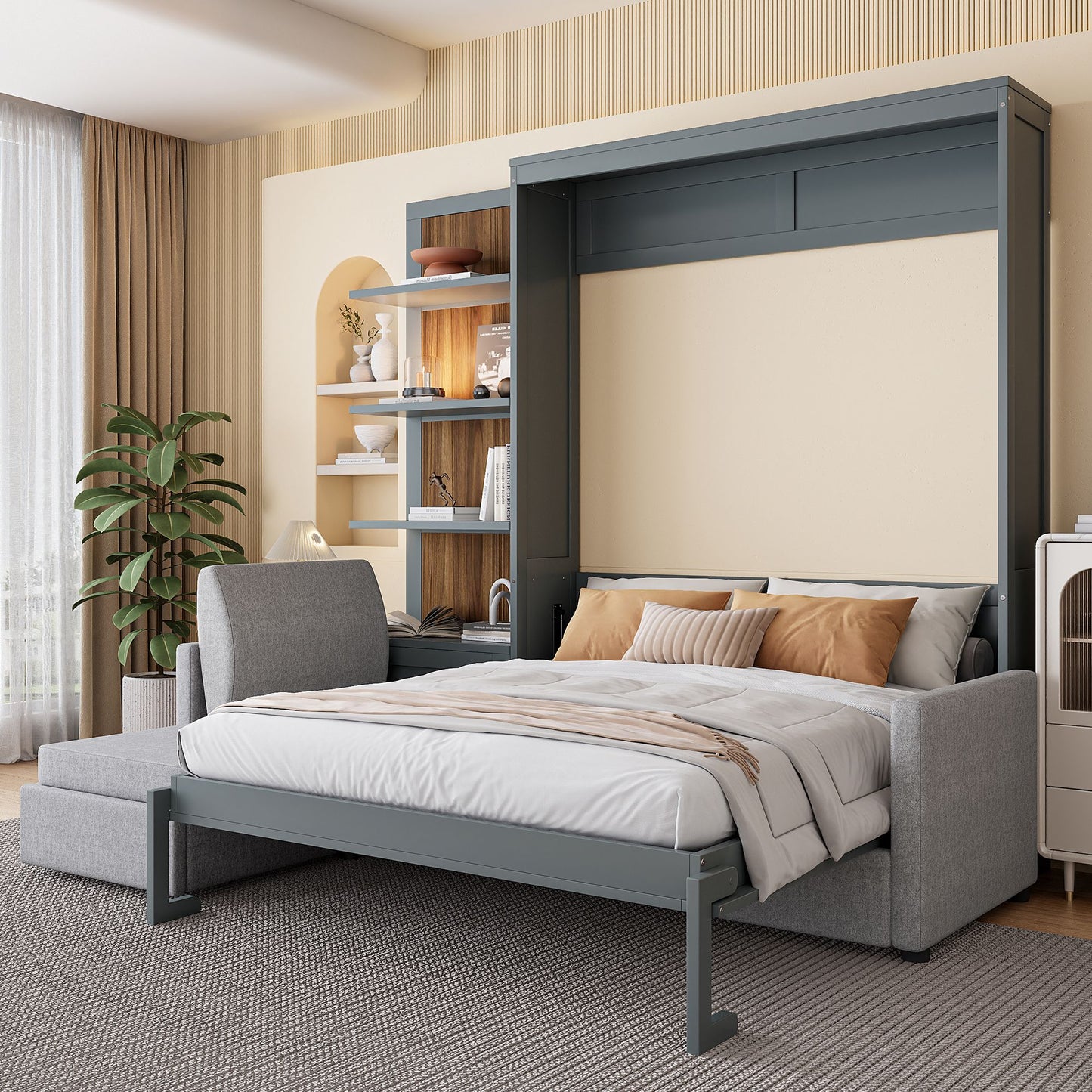 Queen Size Murphy Bed with Sofa | Murphy Bed