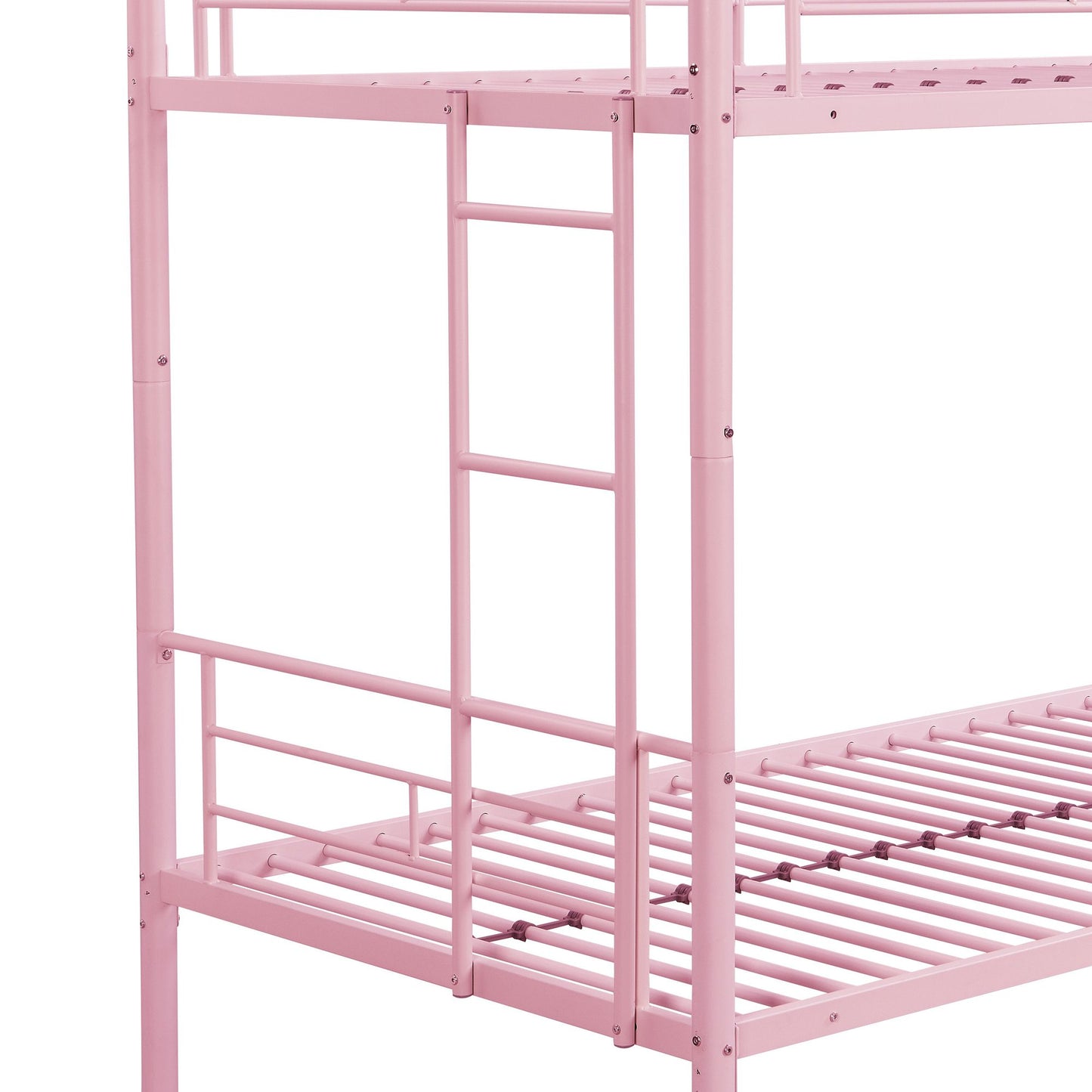 Bunk Bed Twin Over Twin Size with 2 Ladders and Full-Length Guardrail | Twin Bunk Beds for Kids